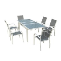 top glass outdoor aluminum extension table