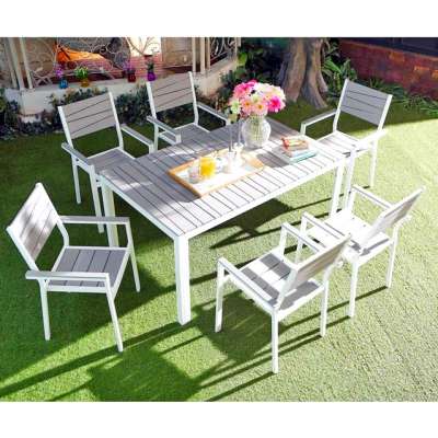 2020 Outdoor Aluminum Metal 6 seater Dining Terrace Garden Patio Furniture Set