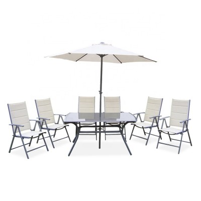 White Folding Metal Aluminium Garden Furniture